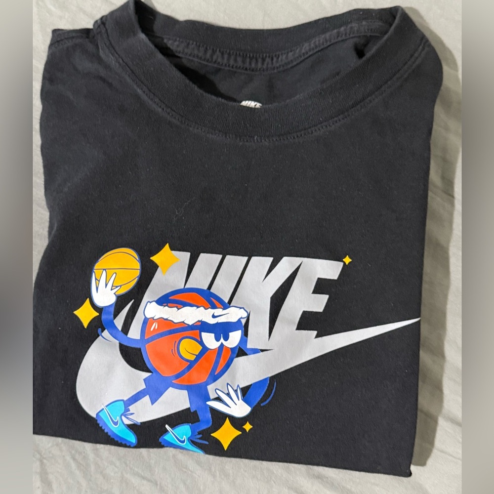 Nike Kids Black Tee with Fun Graphic